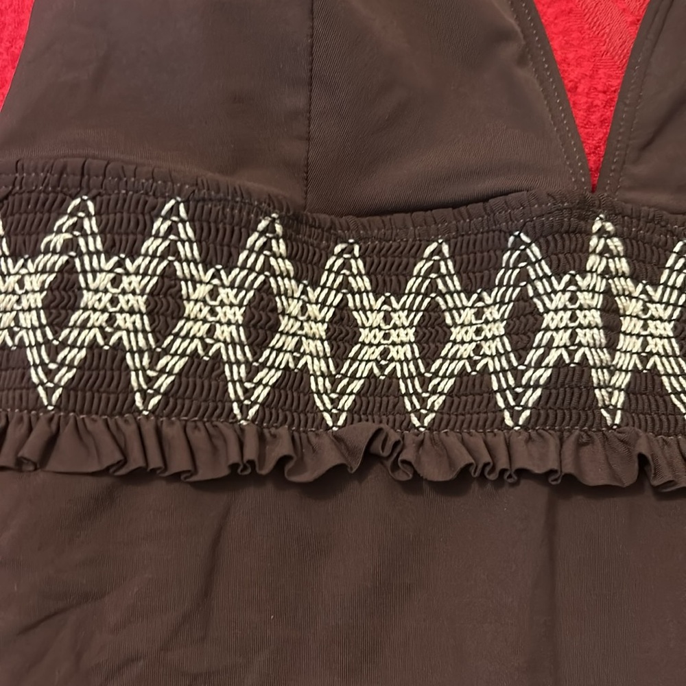 Brown La Blanca Halter swimsuit - Picture 3 of 9
